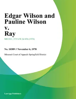 edgar wilson and pauline wilson v. ray book cover image