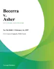 Becerra v. Asher synopsis, comments