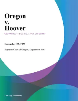 oregon v. hoover book cover image