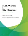 W. R. Walton v. City Clermont book summary, reviews and downlod