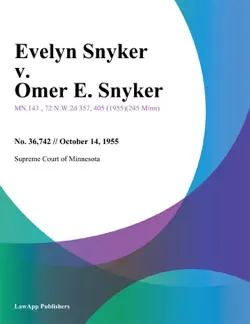 evelyn snyker v. omer e. snyker book cover image