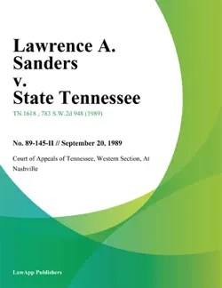 lawrence a. sanders v. state tennessee book cover image