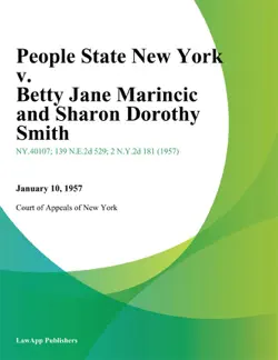 people state new york v. betty jane marincic and sharon dorothy smith book cover image