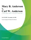 Mary B. anderson v. Carl W. anderson synopsis, comments