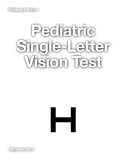 pediatric single letter vision test book cover image
