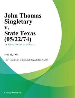 john thomas singletary v. state texas imagen de la portada del libro