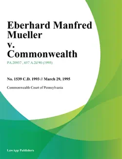 eberhard manfred mueller v. commonwealth book cover image