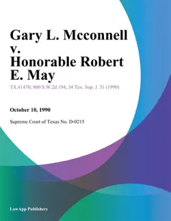 gary l. mcconnell v. honorable robert e. may imagen de la portada del libro