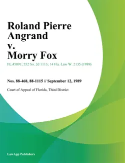roland pierre angrand v. morry fox book cover image