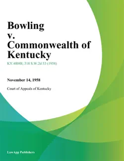 bowling v. commonwealth of kentucky imagen de la portada del libro