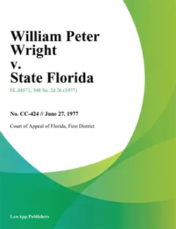william peter wright v. state florida book cover image