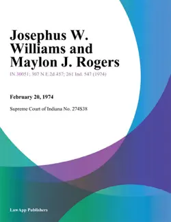 josephus w. williams and maylon j. rogers book cover image