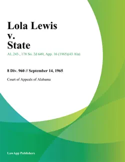 lola lewis v. state book cover image
