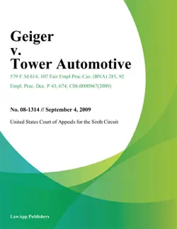 geiger v. tower automotive book cover image