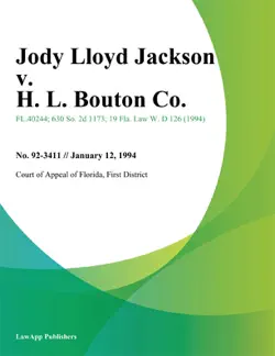 jody lloyd jackson v. h. l. bouton co. book cover image