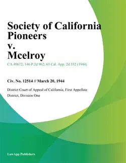 society of california pioneers v. mcelroy book cover image