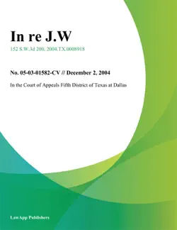 in re j.w. book cover image