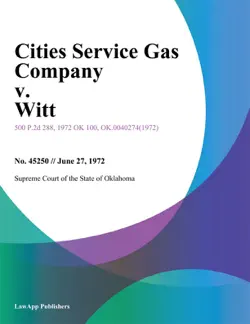 cities service gas company v. witt imagen de la portada del libro