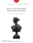 Question of Ethics: Reading Kathleen Martindale Reading Fredric Jameson. sinopsis y comentarios