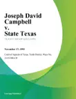 Joseph David Campbell v. State Texas synopsis, comments