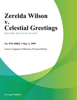 zerelda wilson v. celestial greetings book cover image