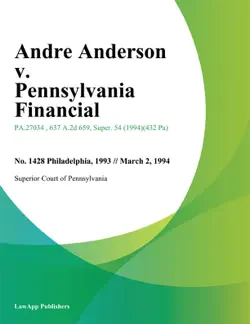 andre anderson v. pennsylvania financial book cover image