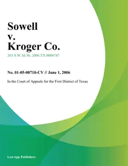 sowell v. kroger co. book cover image