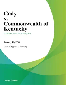 cody v. commonwealth of kentucky imagen de la portada del libro