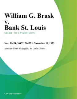 william g. brask v. bank st. louis book cover image
