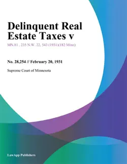 delinquent real estate taxes v. book cover image