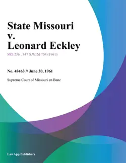 state missouri v. leonard eckley book cover image