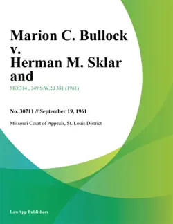 marion c. bullock v. herman m. sklar and imagen de la portada del libro