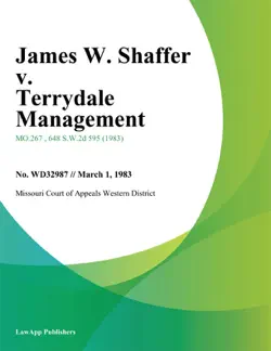 james w. shaffer v. terrydale management book cover image