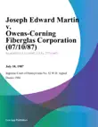 Joseph Edward Martin v. Owens-Corning Fiberglas Corporation synopsis, comments