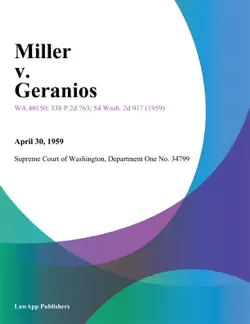 miller v. geranios book cover image