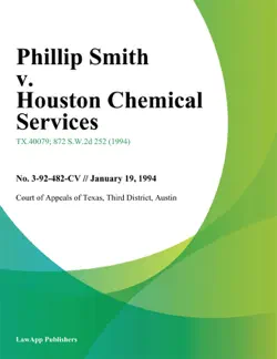 phillip smith v. houston chemical services book cover image