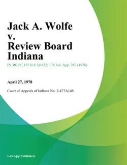 jack a. wolfe v. review board indiana imagen de la portada del libro