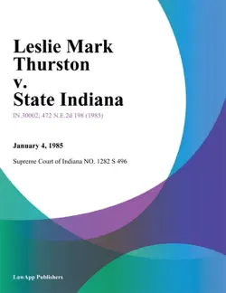 leslie mark thurston v. state indiana book cover image