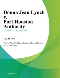 donna jean lynch v. port houston authority book cover image