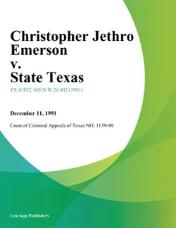 christopher jethro emerson v. state texas book cover image