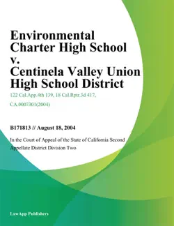 environmental charter high school v. centinela valley union high school district book cover image