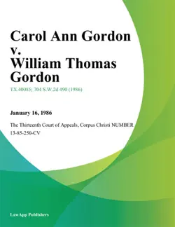 carol ann gordon v. william thomas gordon book cover image