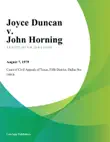 Joyce Duncan v. John Horning synopsis, comments