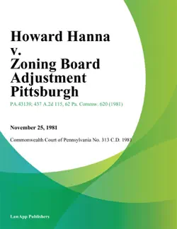 howard hanna v. zoning board adjustment pittsburgh book cover image