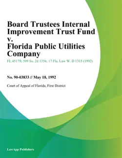 board trustees internal improvement trust fund v. florida public utilities company imagen de la portada del libro