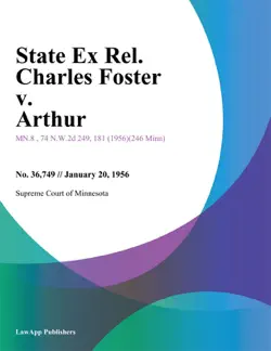 state ex rel. charles foster v. arthur book cover image
