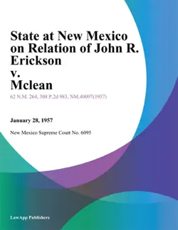 state at new mexico on relation of john r. erickson v. mclean book cover image