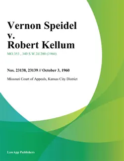 vernon speidel v. robert kellum book cover image