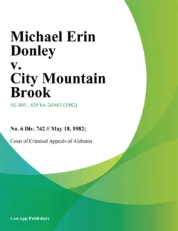michael erin donley v. city mountain brook book cover image