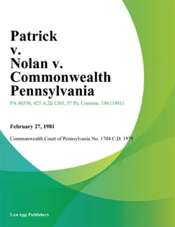 patrick v. nolan v. commonwealth pennsylvania book cover image